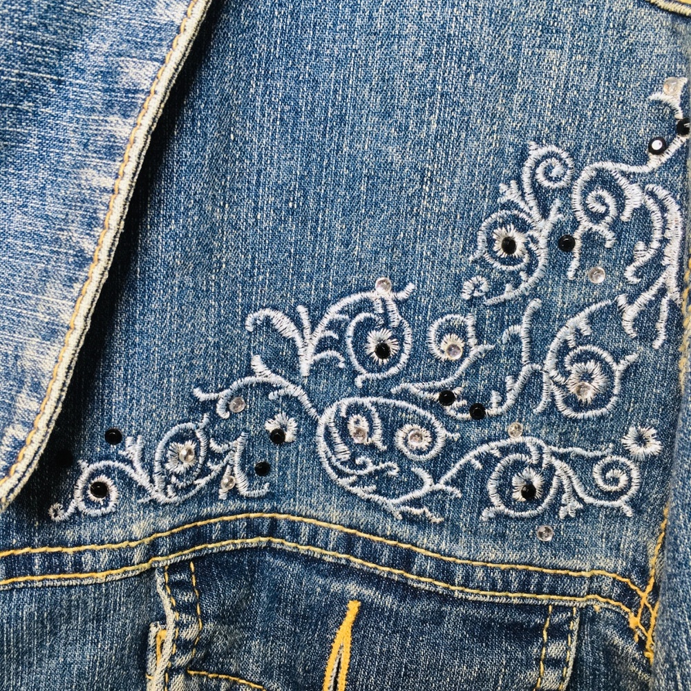 Tantrums Embroidered Jean Jacket  - JK3 - Picture 4 of 4